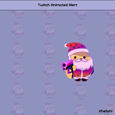 Santa shooting Gifts animation christmas emote graphic design illustration twitch vector