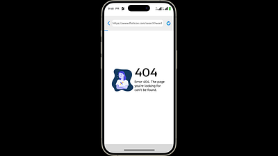 Day 08 of 100 days Daily UI Design Challenge: 404 Error Page 100dayschallenge 404 404 error animation branding dailyui day1dailyui day2ofdailyui design illustration logo ui ui design ui designer