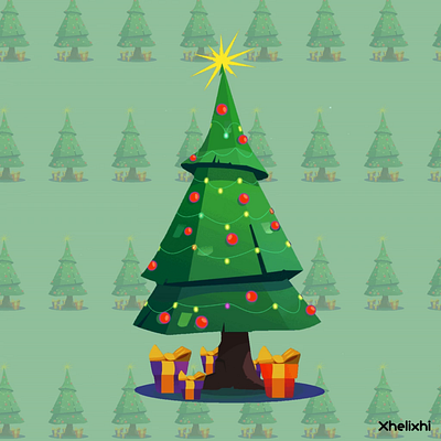 Decoration christmas tree animation emotes graphic design illustration motion graphics twitch unity vector