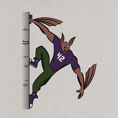 Bat guy bat character design illustration
