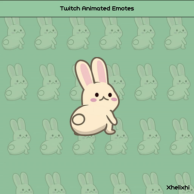 Disco Bunny Dancing Animated Emote animation emotes graphic design motion graphics twitch unity