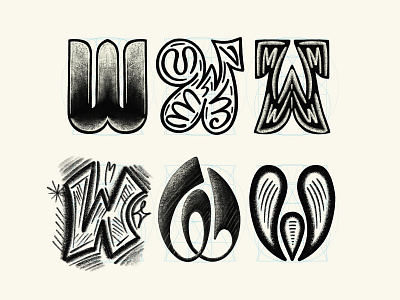 ✴ Six letters — W ✴ art drawing illustration letter lettering