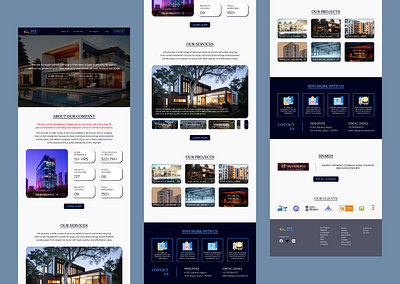 CONSTRUCTION COMPANT WEBSITE branding landing page ui ui design ux web design webpage website website design