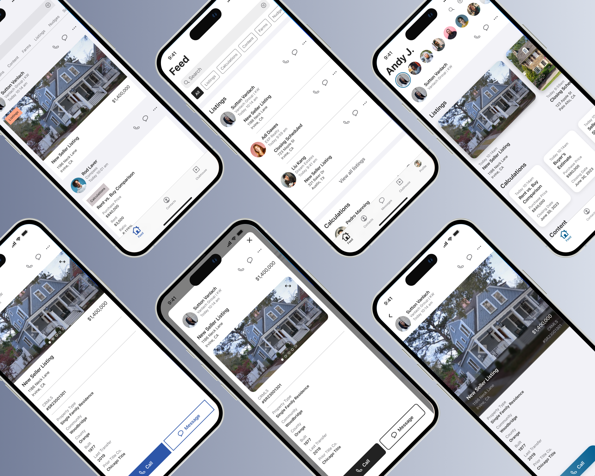PalmAgent: UI Redesign activity animation casual clean client feed figma high fidelity ios iphone minimal mobile modern product design professional prototype real estate sketch ui visual design