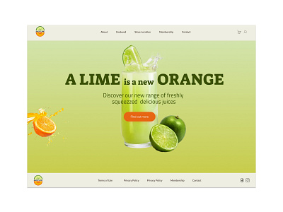 A Lime is a new Orange Concept_2 landing page ui webdesign