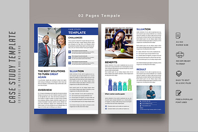 Case Study Design Template agency booklet branding case study case study design case study design template flyer graphic design informational marketing newsletter portfolio presentation project research situation study success case white paper