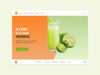 A Lime is a new Orange Concept_3 landing page ui webdesign