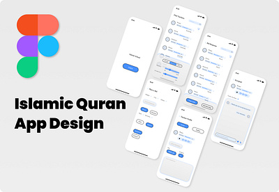 Islamic Quran Mobile App UI\UX Design | Figma Mobile App UI Desi app design app ui figma graphic design mobile ui ui ui design uiux ux design