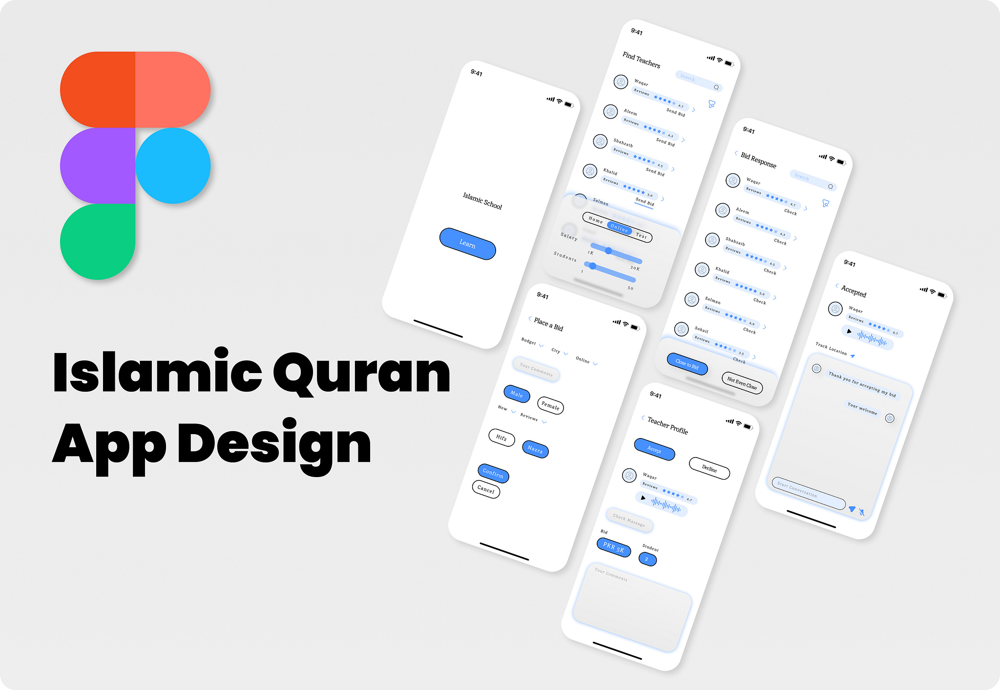 Islamic Quran Mobile App UI\UX Design | Figma Mobile App UI Desi by MS ...