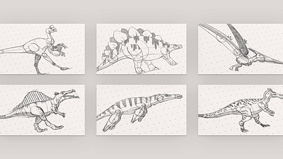 Dinosaur Sketches art dino dinosaurs freelance illustration illustration system library sketches vector