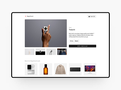 E-Commerce Product Page - #012 call to action cart dailyui ecommerce minimal pdp product ui webcam