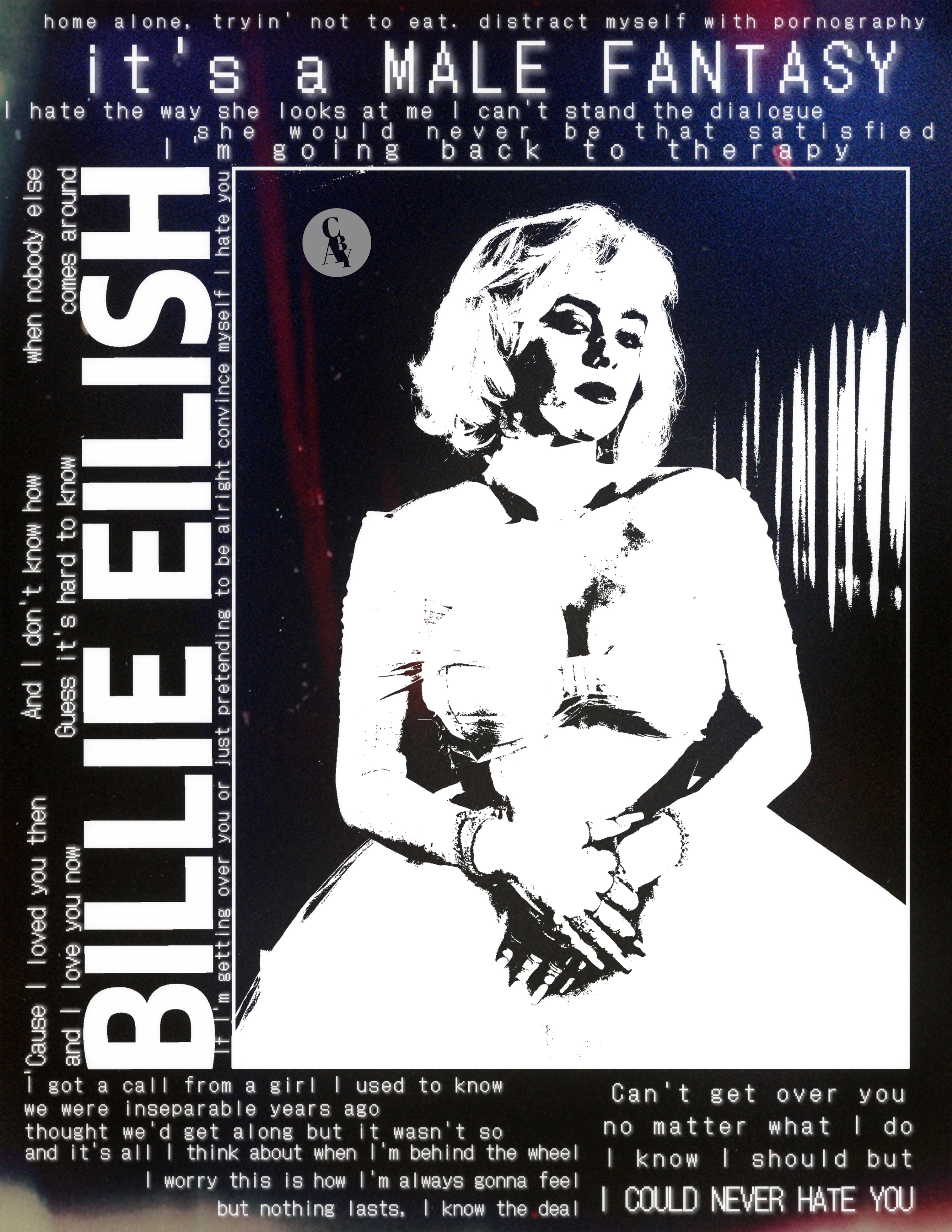 Male Fantasy Billie Eilish branding graphic design