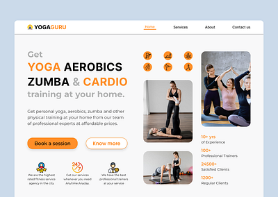 Yoga Guru website branding landing page ui ui design ux web design webdesign webpage website