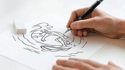 Sketch Illustration Process - Travel App character design illustration illustration ui sketch travel app ui