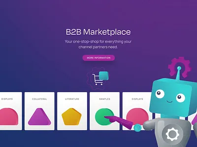 ✏️ Contextual Illustration brand brand identity brand illustration brand motion gear illustration marketing marketing automation motion playful robot shapes sprocket website