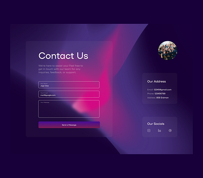 #DailyUi #018 contact dailyui design page ui webdesign