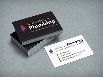 Sanford Plumbing Rebranding Logo, Business Card, Website branding design graphic design logo new zealand nz plubing