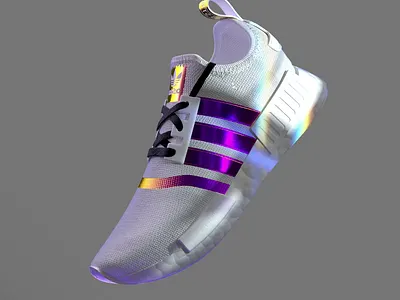 NMD1 - lighting study 3d 3d animation adidas animation blender c4d cinema4d clean design fashion footwear gradient iridescent lighting loop motion octane render shoe spin
