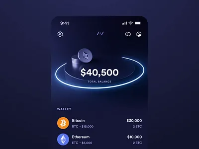 Crypto Wallet Home app bitcoin blockchain crypto crypto marketplace cryptocurrency design fintech interface swap trade ui ux wallet