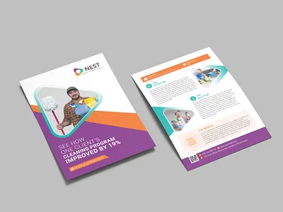 Cleaning Company Double Side Flyer Design branding brochure business business brochure business cleaning brochure cleaning cleaning brochure cleaning flyer cleaning services cleaning trifold company profile design floor cleaning flyer design graphic design janitorial brochure modern brochure office cleaning flyer professional brochure professional flyer