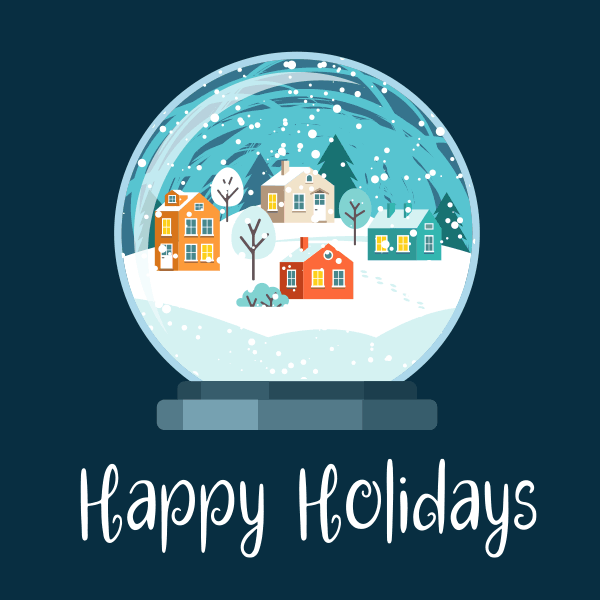 Happy Holidays Gif animation gif happy holidays illustrator photoshop snowglobe