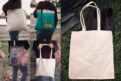 Tote Bag Mockups branding design free mockup graphic design illustration mock up mockup psd tote bag urban