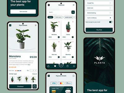 Mobile App Design for Planta eCommerce app design app ui ux app uiux design mobile app design mobile app uiux design uiux design