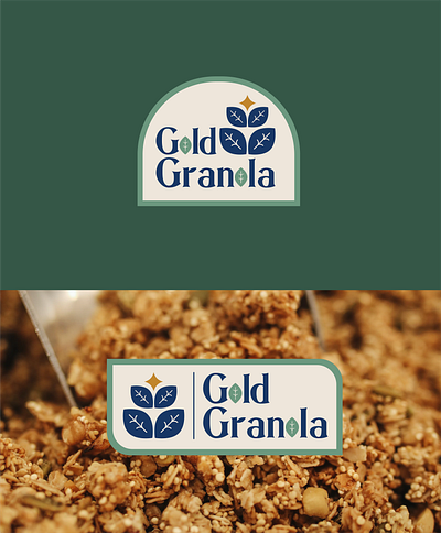 Gold Granola Logo brand identity branding design granola graphic design health illustration logo minimalism logo nature
