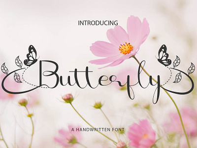 Butterfly adobe ilustrator beautiful beauty font butterfly font butterfly fonts cute design flower fonts handwritten modern pink script valentine wedding