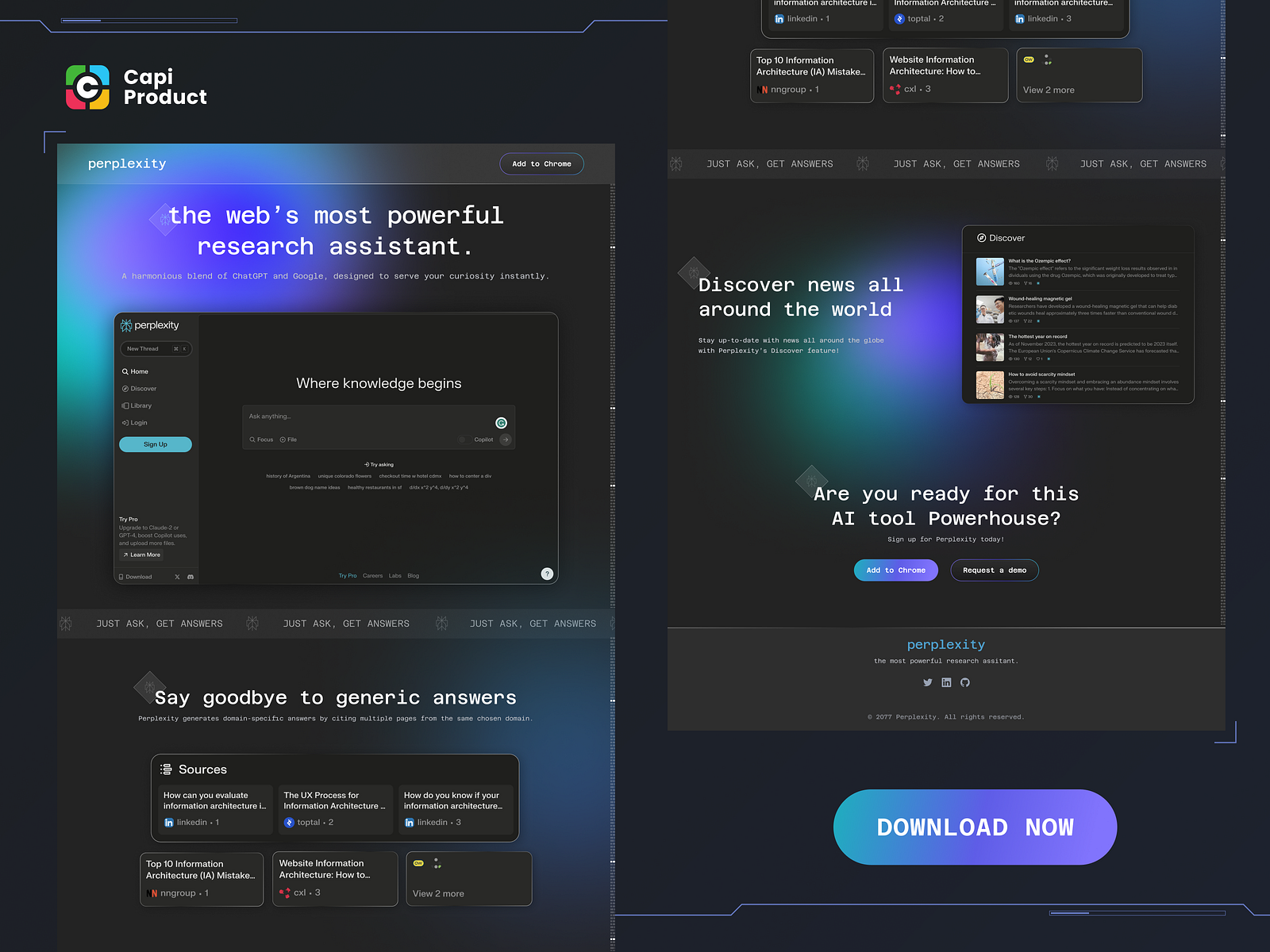 AI Chatbot Extension Landing Page - Cyberpunk Design Style by Capi ...