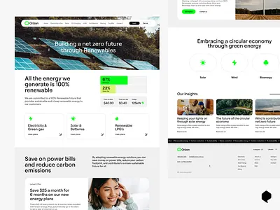 Renewable Energy Landing design energy landing landing page renewable renewable energy solar ui ui design ui ux web design