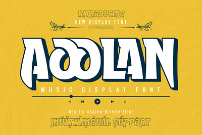 Aoolan - Music Display Font band bold concert display enjoyment entertainment event festival font jazz music party playful song special