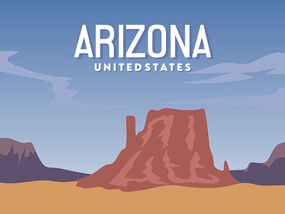 Arizona - United States of America america arizona arizona state az flat design united states usa