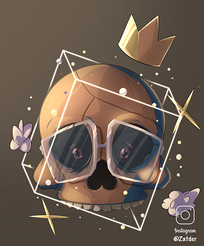 Fantasy Skull art illustration
