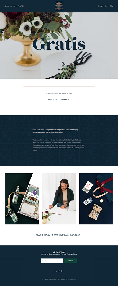 Gift Curation Co. Website Design squarespace web design