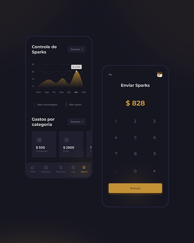 Flow podcast app app calculator cash dark mode finance flow mobile money podcast ui ux