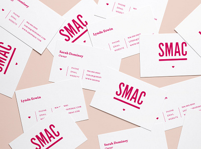 Online Boutique Business Cards business cards collateral logo pink print