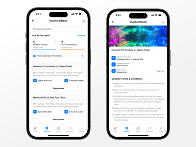 Concertify - Voucher Page app appl apple apple design clean design event event app ios ios app mobile mobile design music music app ticket ui ux voucher voucher page