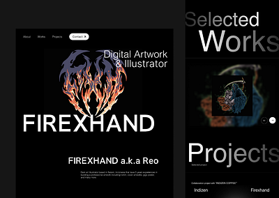 FIREXHAND Portfolio Website branding design graphic design illustration motion graphics portfolio ui ux website