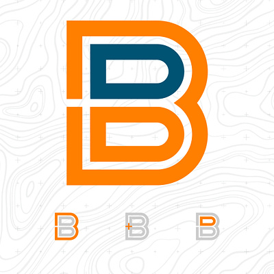 B + D Survey design flat graphic illustrator letter logomark