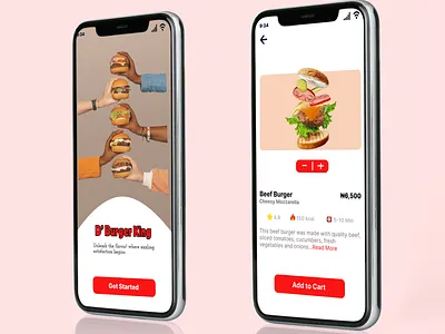 D' King Burger 3d branding ui