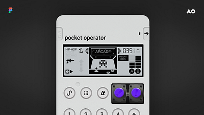 Teenage Engineering - Pocket Operator Arcade with Case audio buttons figma knobs music skeuomorphism svg synth teenageengineer ui