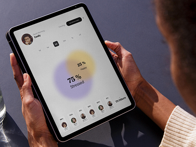 Stressed, Happy app branding data design graphic design infographic typography ui