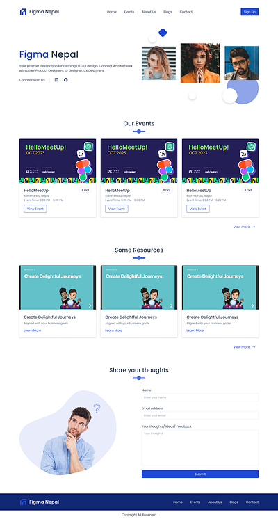 Figma Nepal Landing page design