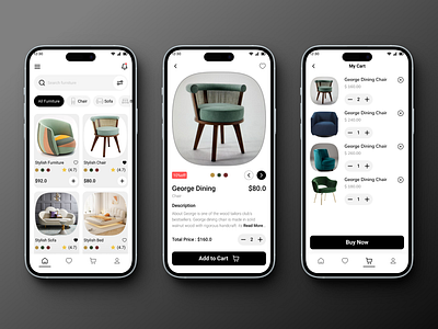 Furniture app ui/ux design by Tipu Rishi on Dribbble