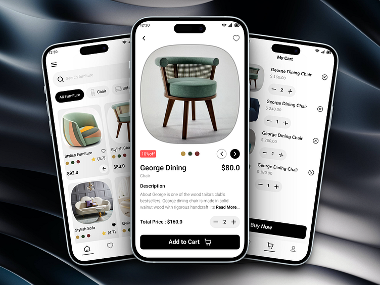 Furniture app ui/ux design by Tipu Rishi on Dribbble