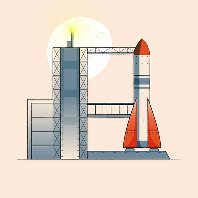 Rocket launch 2d alphabet animation flat gif illustration motion motion graphic rocket