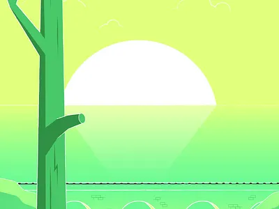 Owls, trains and sunsets alphabet animation flat illustration motion motion graphic owl sunset trains