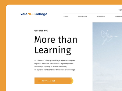 Web design for Yale-NUS College animation design madewithadobexd ui ux web design website