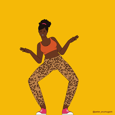 Everybody Gweda afro after effects animation character dance gweta motion